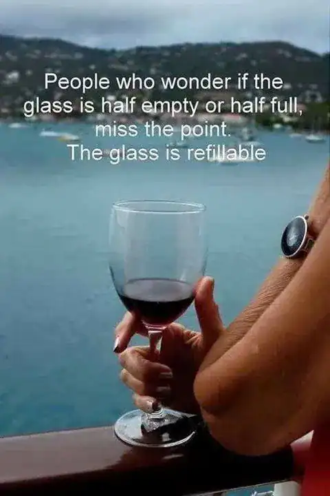 Cartoon - Glass Half Full